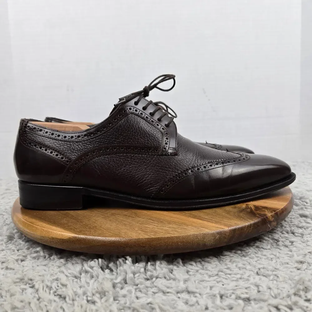 Mezlan Men 11M Ponce Brown Leather Wingtip Office Brogue Daily Oxford Dress Shoe